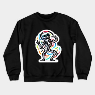 Dancing Skeleton Vibing Crewneck Sweatshirt